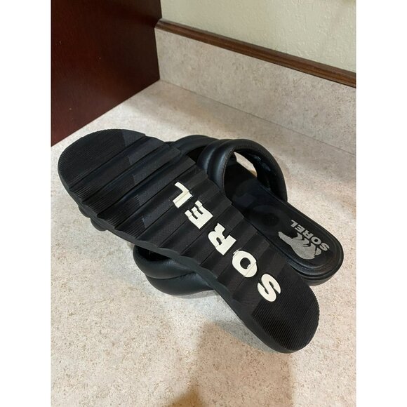 Sorel Womens Black Ella Puff II Padded Slide Sandals Size 8 Comfortable & Stylis - Picture 7 of 7
